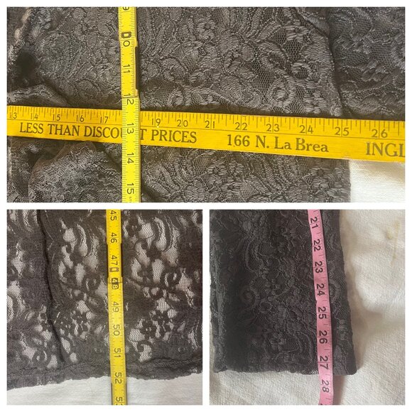 Betsey Boo! 3X Gray Long Sleeve Open Waterfall Front Sheer Lace Cardigan Duster - Picture 10 of 16